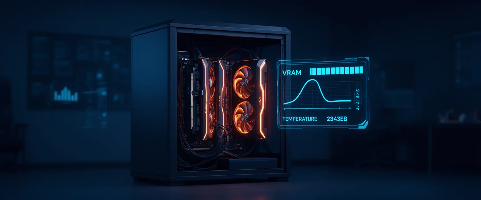 Illustration: Sprachmodell, das sichtbar innerhalb der eigenen Hardware läuft